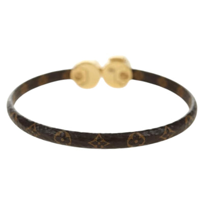 LOUIS VUITTON Monogram Brass Historic Mini Bracelet M6407 LV Auth 183121M - 0