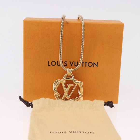 LOUIS VUITTON Collier Garden Necklace metal Gold Tone M68937 LV Auth 183122SAM