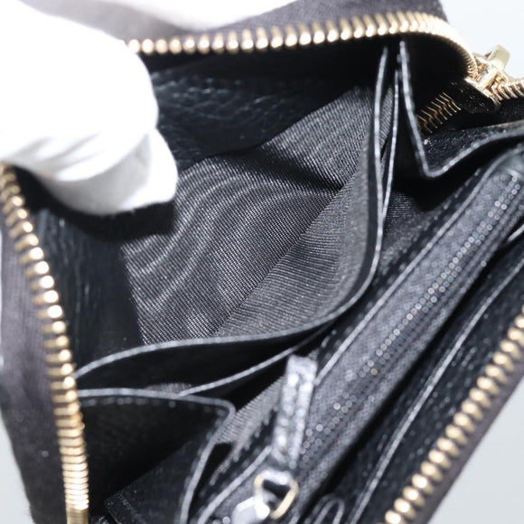 GUCCI Soho Coin Purse Leather Outlet Black Gold 598009 Auth 183123M