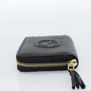 GUCCI Soho Coin Purse Leather Outlet Black Gold 598009 Auth 183123M-3
