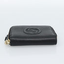 GUCCI Soho Coin Purse Leather Outlet Black Gold 598009 Auth 183123M-6