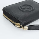 GUCCI Soho Coin Purse Leather Outlet Black Gold 598009 Auth 183123M-14