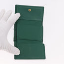 GUCCI Horsebit Compact Wallet Leather Green Gold 659632 Auth 183124M-8