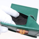 GUCCI Horsebit Compact Wallet Leather Green Gold 659632 Auth 183124M-21