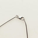 HERMES Cage De H H Cube Necklace metal Silver Auth 183125V-3