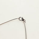 HERMES Cage De H H Cube Necklace metal Silver Auth 183125V-6