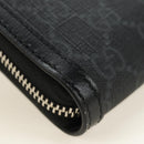 GUCCI GG Supreme Shoulder Bag PVC Black Silver 724351 Auth 183126M-14