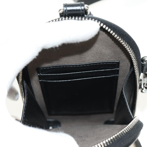 GUCCI GG Supreme Shoulder Bag PVC Black Silver 724351 Auth 183126M