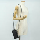 GUCCI GG Supreme Shoulder Bag PVC Black Silver 724351 Auth 183126M-26