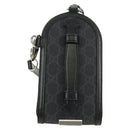 GUCCI GG Supreme Shoulder Bag PVC Black Silver 724351 Auth 183126M-2