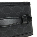GUCCI GG Supreme Shoulder Bag PVC Black Silver 724351 Auth 183126M-3