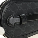 GUCCI GG Supreme Shoulder Bag PVC Black Silver 724351 Auth 183126M-4