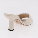 GUCCI GG Marmont Sandalen Leder Elfenbein Gold 674839 Auth 183127M-19