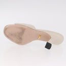 GUCCI GG Marmont Sandalen Leder Elfenbein Gold 674839 Auth 183127M-23