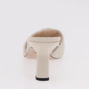 GUCCI GG Marmont Sandalen Leder Elfenbein Gold 674839 Auth 183127M-29