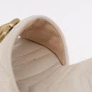 GUCCI GG Marmont Sandalen Leder Elfenbein Gold 674839 Auth 183127M-33