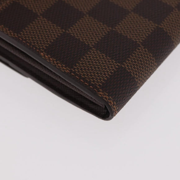 LOUIS VUITTON Damier Ebene Portefeuille Sarah Long Wallet N60491 Auth 183129SV