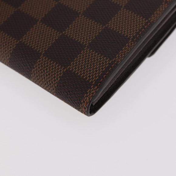 LOUIS VUITTON Damier Ebene Portefeuille Sarah Long Wallet N60491 Auth 183129SV