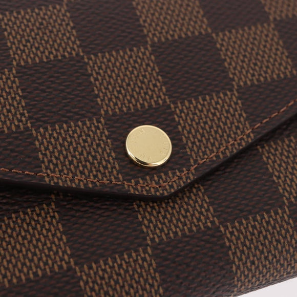 LOUIS VUITTON Damier Ebene Portefeuille Sarah Long Wallet N60491 Auth 183129SV