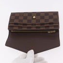 LOUIS VUITTON Damier Ebene Portefeuille Sarah Long Wallet N60491 Auth 183129SV-18
