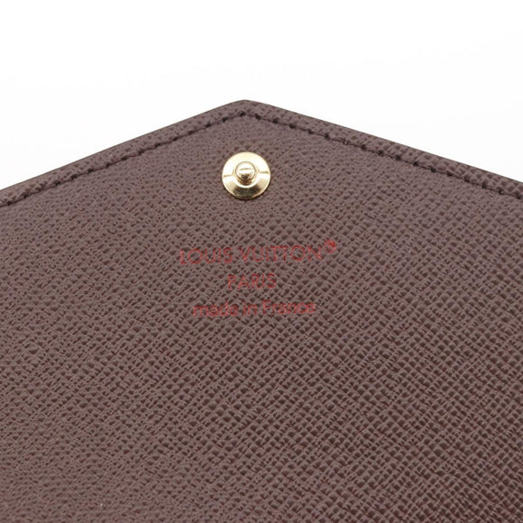 LOUIS VUITTON Damier Ebene Portefeuille Sarah Long Wallet N60491 Auth 183129SV
