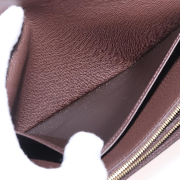 LOUIS VUITTON Damier Ebene Portefeuille Sarah Long Wallet N60491 Auth 183129SV