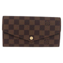 LOUIS VUITTON Damier Ebene Portefeuille Sarah Long Wallet N60491 Auth 183129SV-13