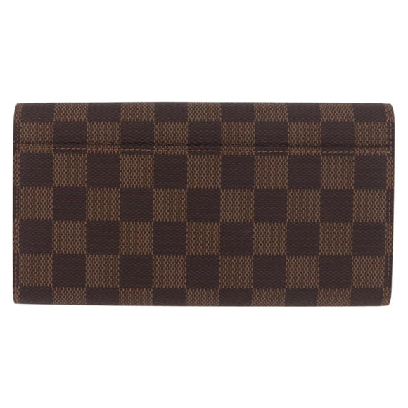 LOUIS VUITTON Damier Ebene Portefeuille Sarah Long Wallet N60491 Auth 183129SV