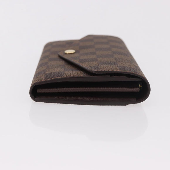 LOUIS VUITTON Damier Ebene Portefeuille Sarah Long Wallet N60491 Auth 183129SV