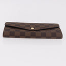 LOUIS VUITTON Damier Ebene Portefeuille Sarah Long Wallet N60491 Auth 183129SV-6