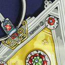 HERMES Carre 90 Scarf ""PARURES DES SABLES"" Silk Navy Auth 183131M-11
