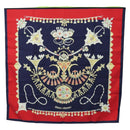 HERMES Carre 90 Scarf ""PARURES DES SABLES"" Silk Navy Auth 183131M-13
