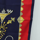 HERMES Carre 90 Scarf ""PARURES DES SABLES"" Silk Navy Auth 183131M-7