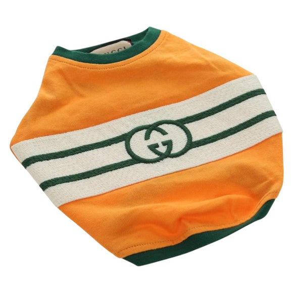 GUCCI Pet Shirt Cotton Orange Auth 183132M
