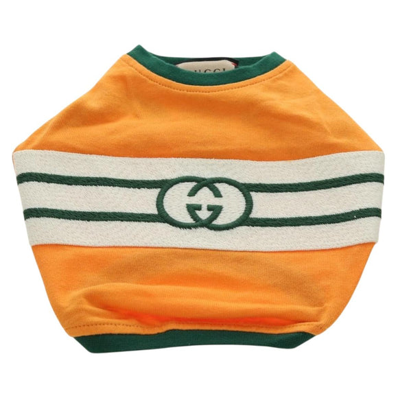 GUCCI Pet Shirt Cotton Orange Auth 183132M