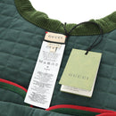 GUCCI Pet Coat Web Sherry Line Cotton Red Green Auth 183133M-15