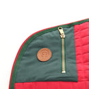 GUCCI Pet Coat Web Sherry Line Cotton Red Green Auth 183133M-3