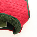 GUCCI Pet Coat Web Sherry Line Cotton Red Green Auth 183133M-6