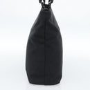 Salvatore Ferragamo Vala Chain Shoulder Bag Canvas Black Silver Auth 183134-3