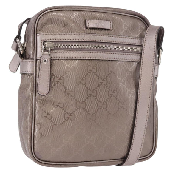 GUCCI GG Implementation Shoulder Bag PVC Pink Silver 233268 Auth 183135A