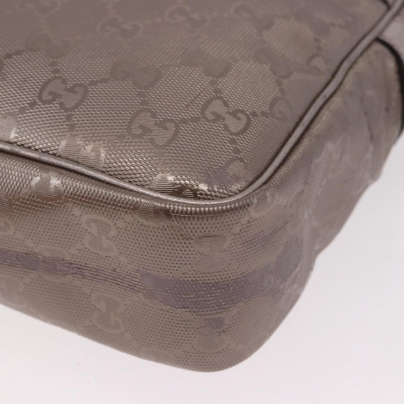 GUCCI GG Implementation Shoulder Bag PVC Pink Silver 233268 Auth 183135A