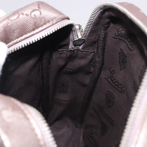 GUCCI GG Implementation Shoulder Bag PVC Pink Silver 233268 Auth 183135A