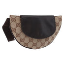 GUCCI GG Canvas Waist bag Beige Gold 106688 Auth 183136A-1