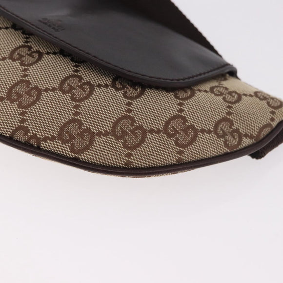 GUCCI GG Canvas Waist bag Beige Gold 106688 Auth 183136A