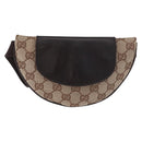 GUCCI GG Canvas Waist bag Beige Gold 106688 Auth 183136A-13