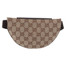 GUCCI GG Canvas Waist bag Beige Gold 106688 Auth 183136A-2
