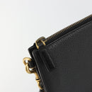 GUCCI GG Marmont Clutch Bag Leather Black Gold 475317 Auth 183138-13