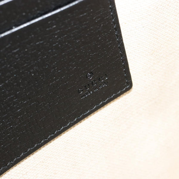 GUCCI GG Marmont Clutch Bag Leather Black Gold 475317 Auth 183138