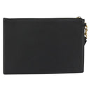 GUCCI GG Marmont Clutch Bag Leather Black Gold 475317 Auth 183138-3