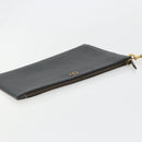 GUCCI GG Marmont Clutch Bag Leather Black Gold 475317 Auth 183138-6